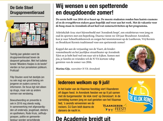 HAH-blad juli 2016. Huis-aan-huisblad.